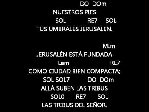 CANTOS PARA MISA - QUE ALEGRIA CUANDO ME DIJERON - LETRA Y ACORDES - CANTO DE ENTRADA