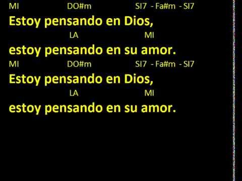 CANTOS PARA MISA - ESTOY PENSANDO EN DIOS - COMUNIÓN - LETRA Y ACORDES